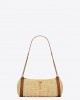 YSL cassandre small cylindric bag in raffia and vegetable-tanned leather bags 744504GAABN2080