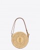 YSL round bag in raffia and vegetable-tanned leather bags 744292GAADQ2080