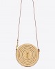 YSL round bag in raffia and vegetable-tanned leather bags 744292GAADQ2080