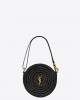 YSL round bag in raffia and vegetable-tanned leather bags 744292GAADR1000