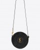 YSL round bag in raffia and vegetable-tanned leather bags 744292GAADR1000