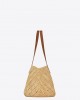 YSL panier small in raffia and vegetable-tanned leather bags 751240GAADJ2080