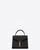 YSL cassandra mini top handle bag in grain de poudre embossed leather bags 623930BOW0W1000