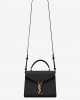 YSL cassandra mini top handle bag in grain de poudre embossed leather bags 623930BOW0W1000