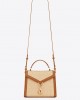 YSL cassandra mini top handle bag in raffia and vegetable-tanned leather bags 623930FAA7D9783