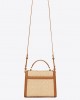 YSL cassandra mini top handle bag in raffia and vegetable-tanned leather bags 623930FAA7D9783