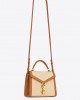 YSL cassandra mini top handle bag in raffia and vegetable-tanned leather bags 623930FAA7D9783