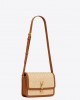 YSL solferino medium satchel in raffia and vegetable-tanned leather bags 634305FAA7D9783