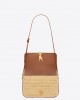 YSL solferino medium in raffia and vegetable-tanned leather bags 751506GAABN2080