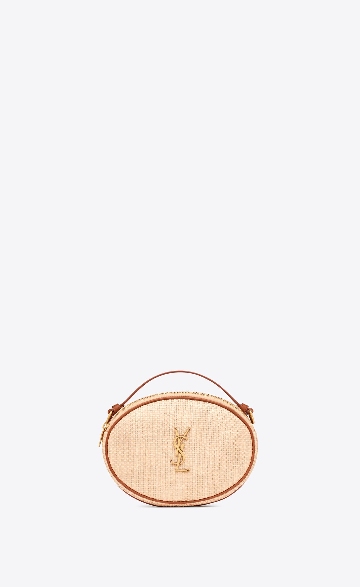 YSL camera bag in raffia and vegetable-tanned leather bags 744579FABZ39998