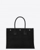 YSL rive gauche small tote bag in raffia and leather bags 6174812M21E1050