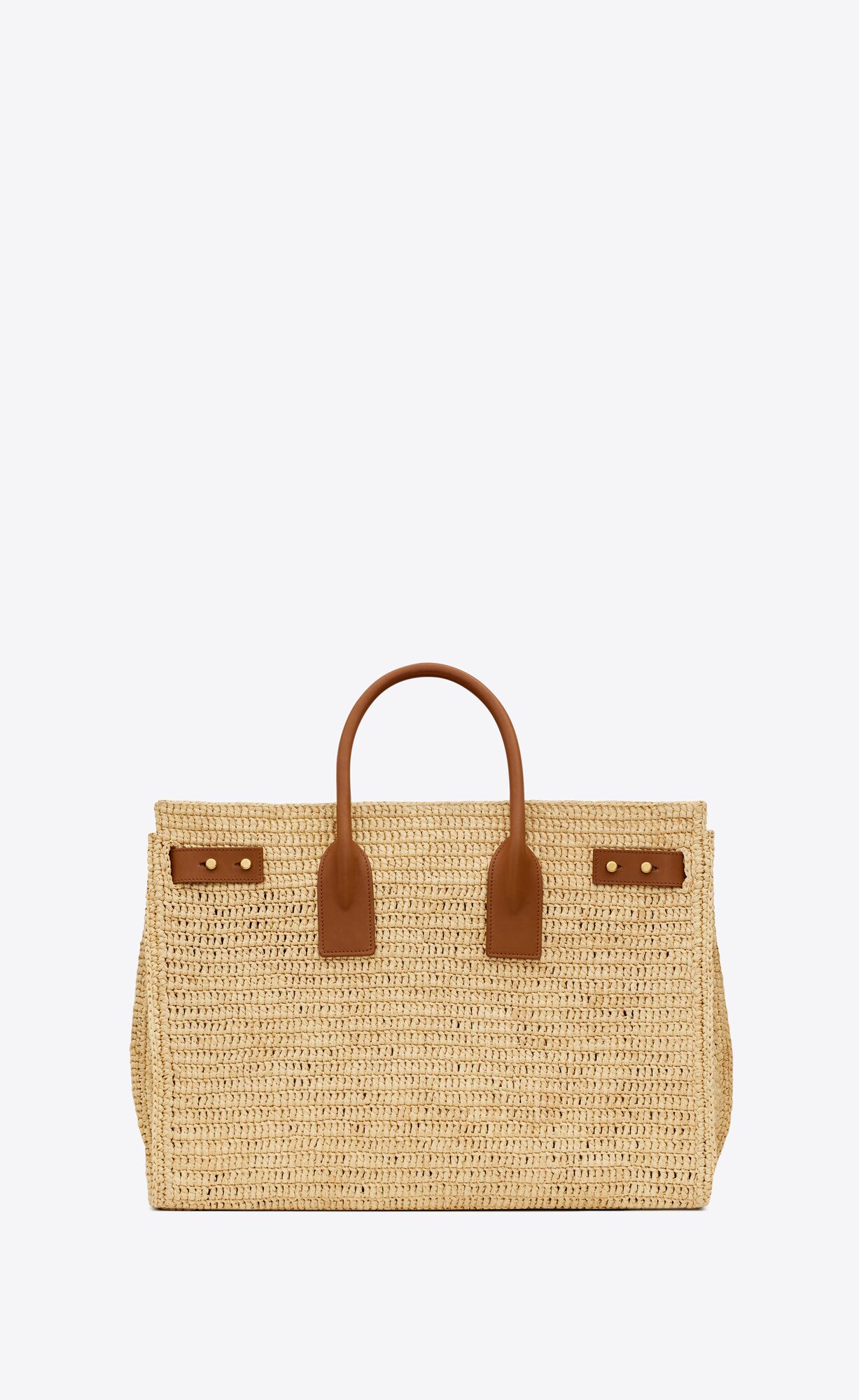 YSL sac de jour medium supple in raffia and vegetable-tanned leather bags 751499GAABN2080