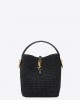 YSL le 37 in woven raffia and vegetable-tanned leather bags 773991GAAEC1000