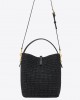 YSL le 37 in woven raffia and vegetable-tanned leather bags 773991GAAEC1000