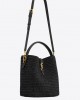 YSL le 37 in woven raffia and vegetable-tanned leather bags 773991GAAEC1000