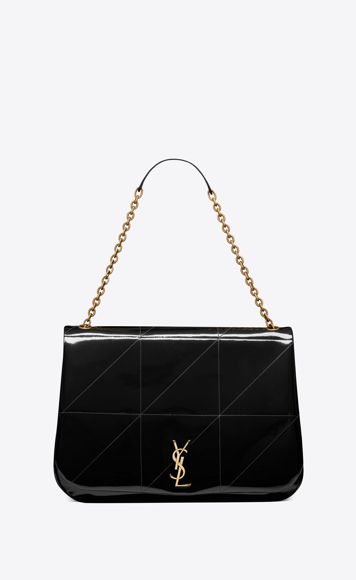 YSL jamie 4.3 in patent effect fabric bags 7424312IU671000