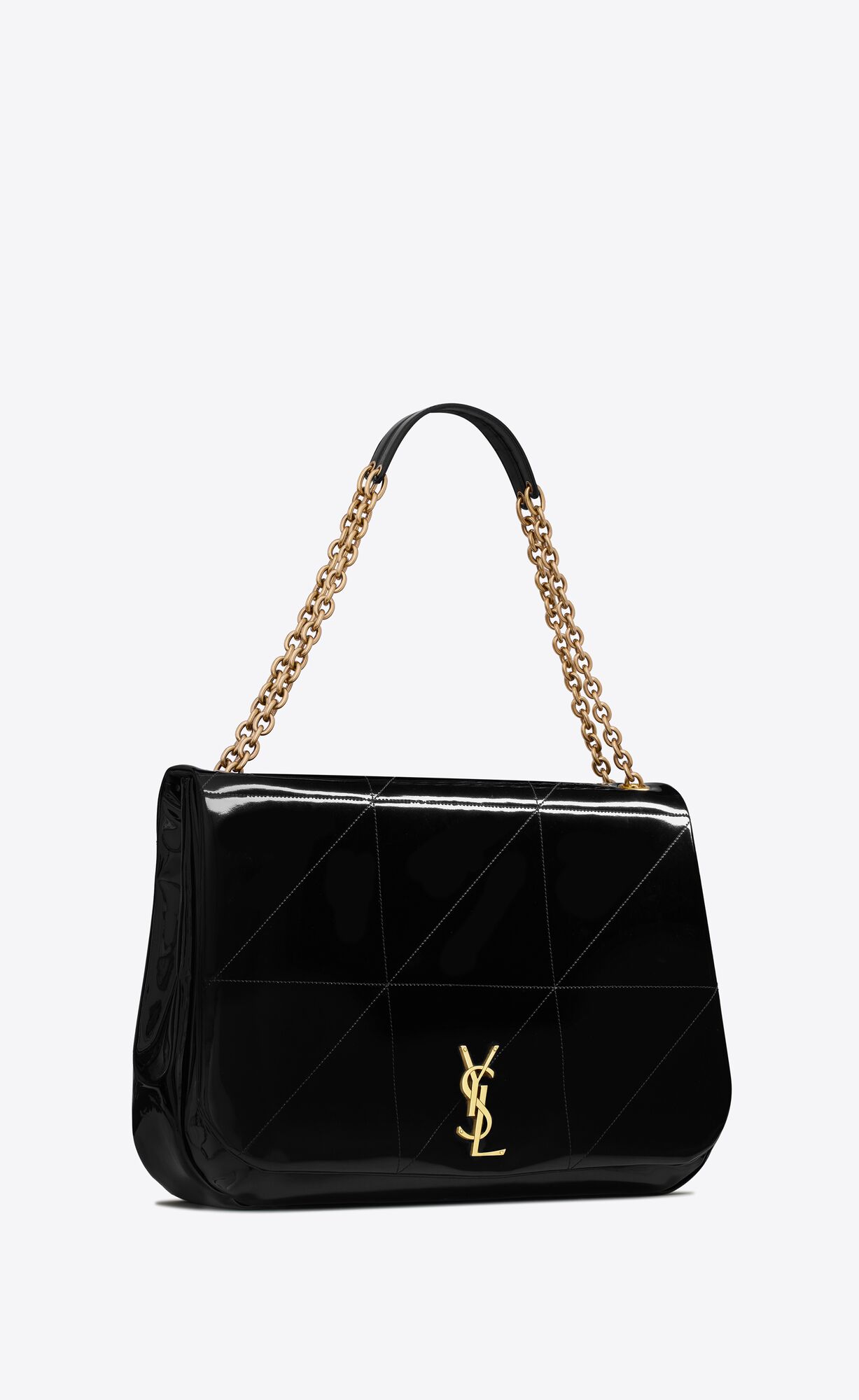 YSL jamie 4.3 in patent effect fabric bags 7424312IU671000