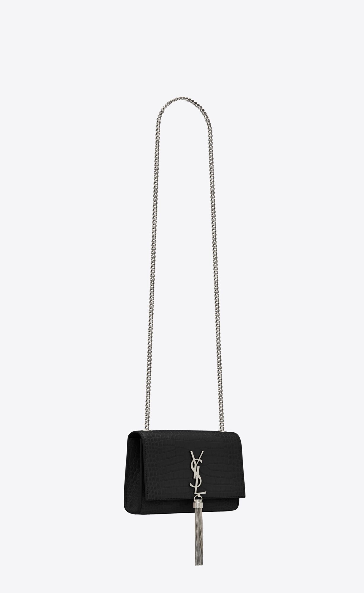 YSL kate small tassel in crocodile-embossed leather bags 474366DND0N1000