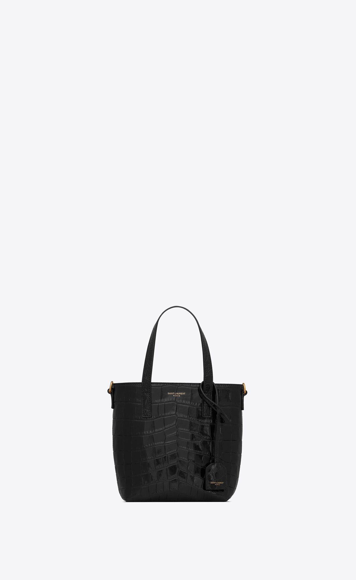 YSL mini toy shopping saint laurent in crocodile-embossed leather bags 712367AAAOH1000