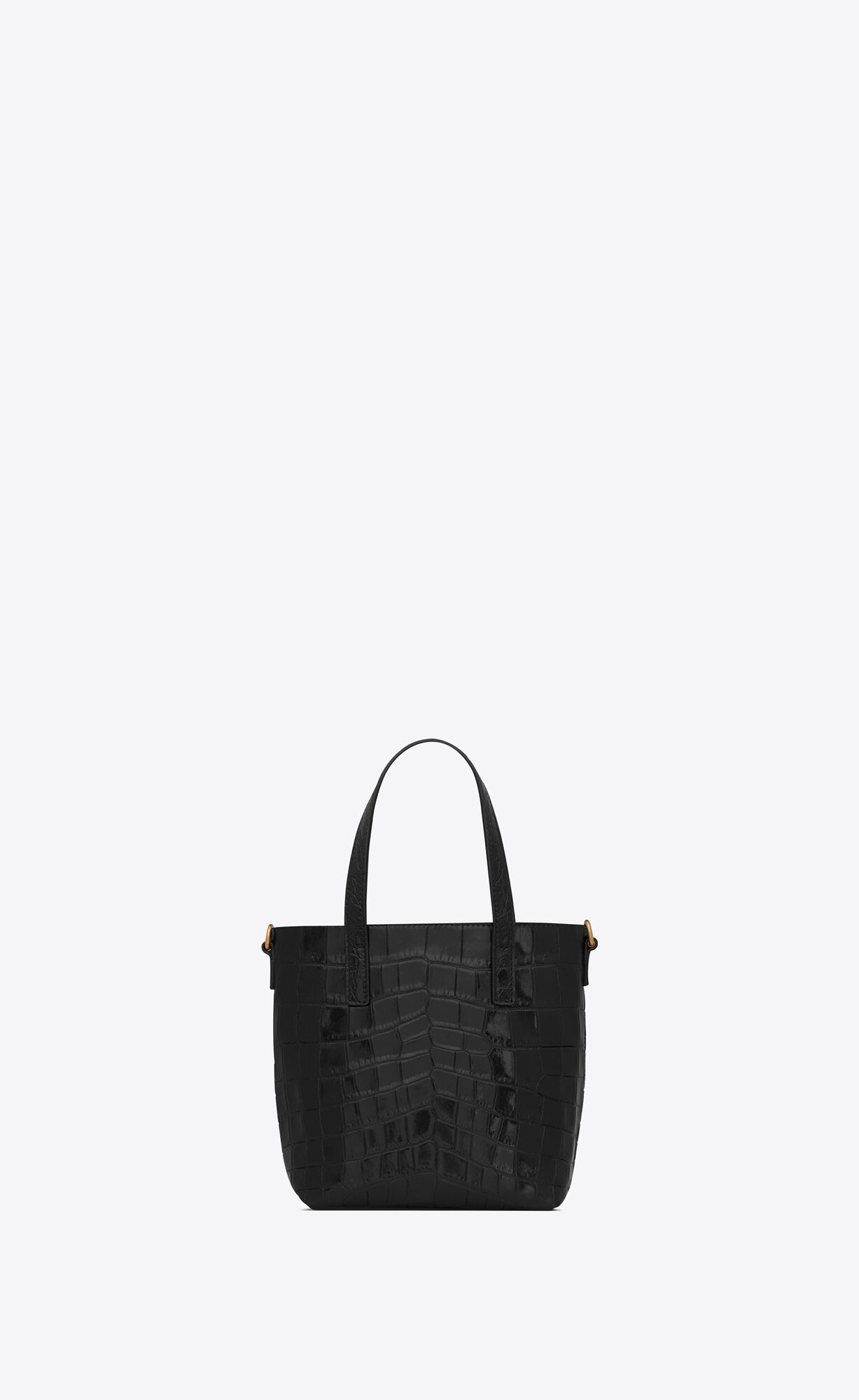 YSL mini toy shopping saint laurent in crocodile-embossed leather bags 712367AAAOH1000