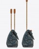 YSL puffer medium in suede and denim bags 5774752PT674575