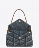 YSL puffer medium in suede and denim bags 5774752PT674575