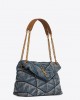 YSL puffer medium in suede and denim bags 5774752PT674575