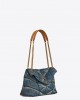 YSL puffer small in suede and denim bags 5774762PT674575