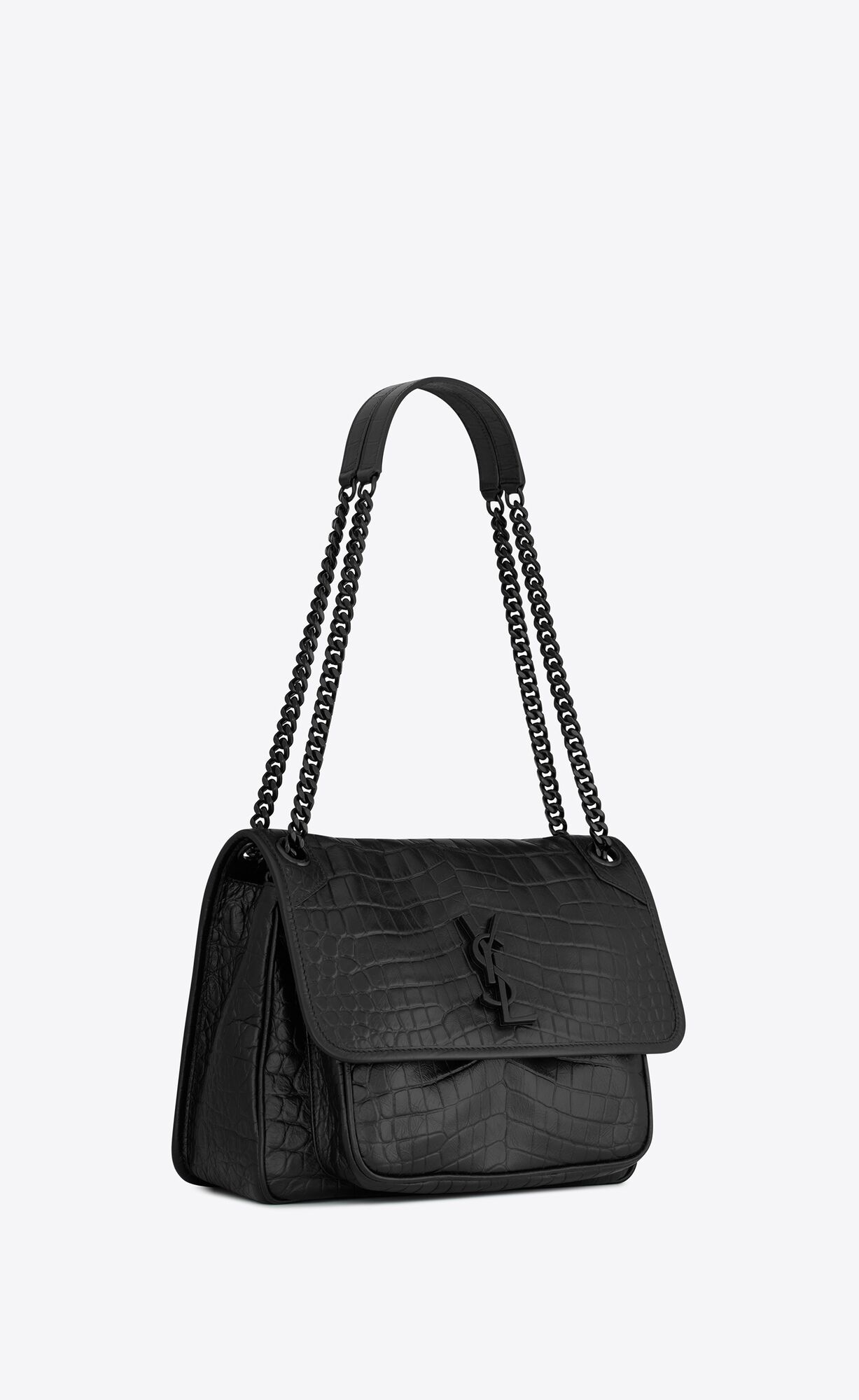 YSL niki medium in crocodile-embossed leather bags 6331501K00U1000