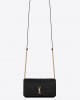 YSL cassandre phone holder in shiny crocodile-embossed leather bags 635095DND1J1000