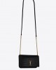 YSL cassandre phone holder in shiny crocodile-embossed leather bags 635095DND1J1000