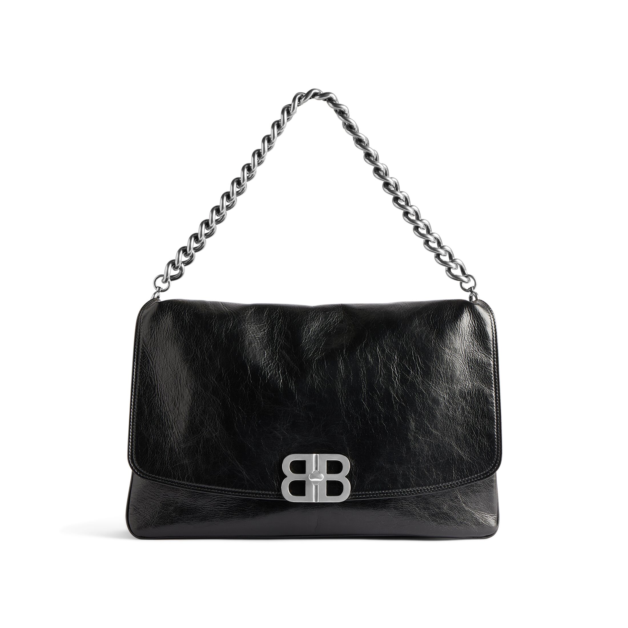 balenciaga Bb Soft Large Flap Bag in Black 7484882AAI41000