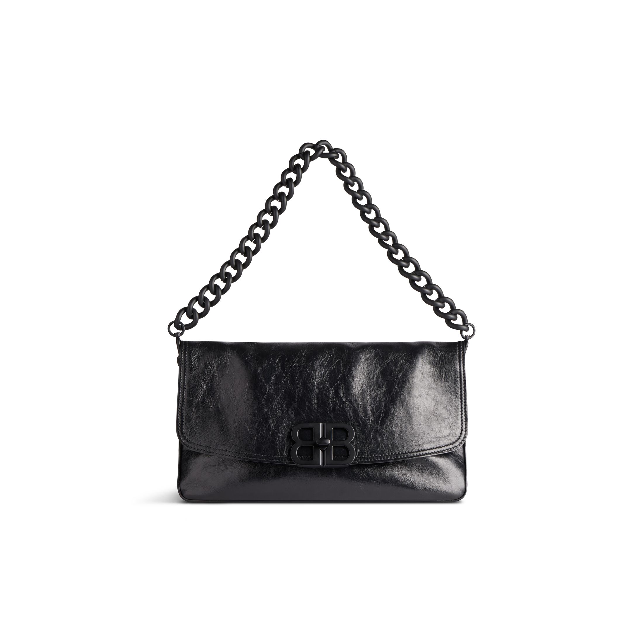 balenciaga Bb Soft Medium Flap Bag in Black 7485962AA261000