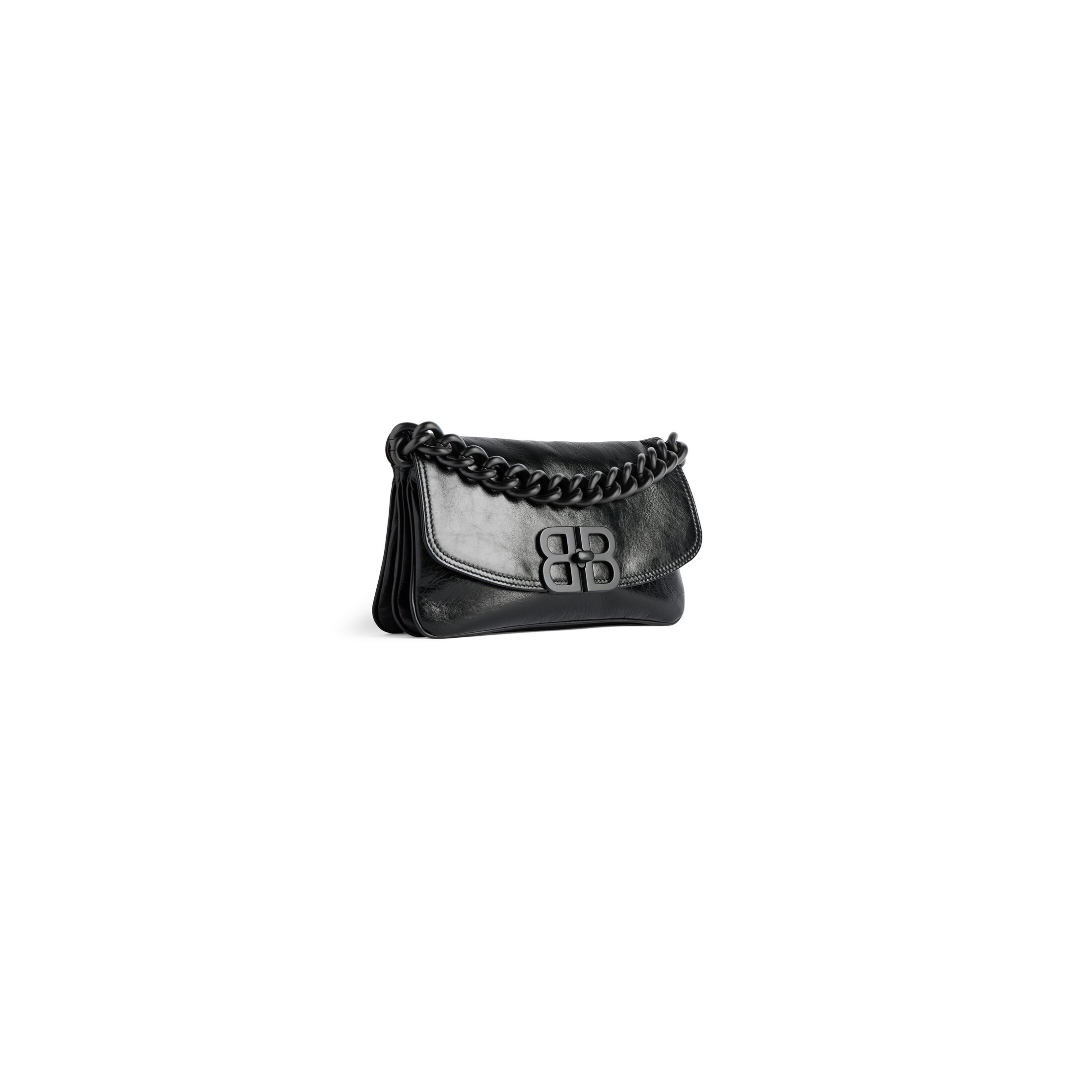 balenciaga Bb Soft Small Flap Bag in Black 7485982AA261000