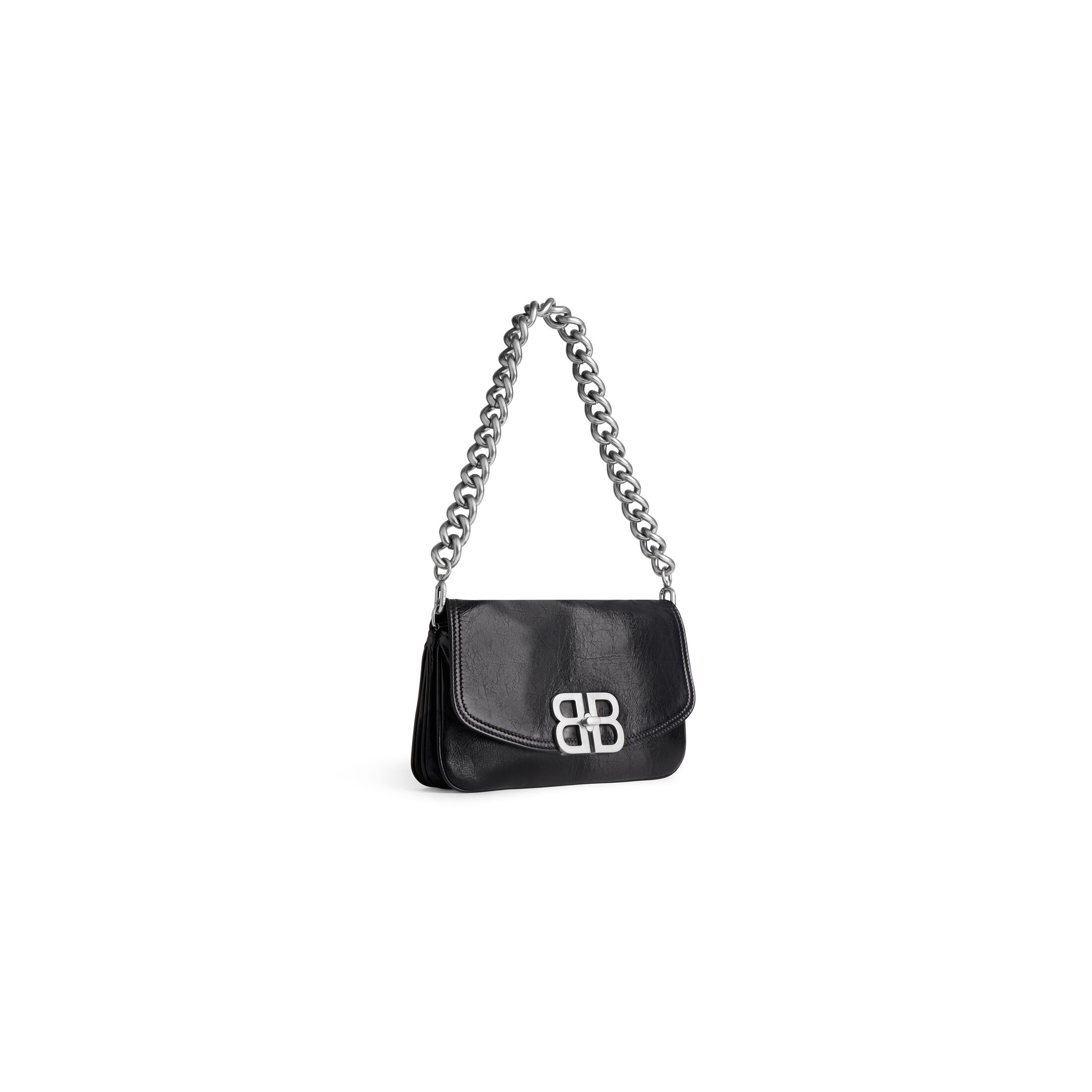 balenciaga Bb Soft Small Flap Bag in Black (2) 7485982AAIY1000