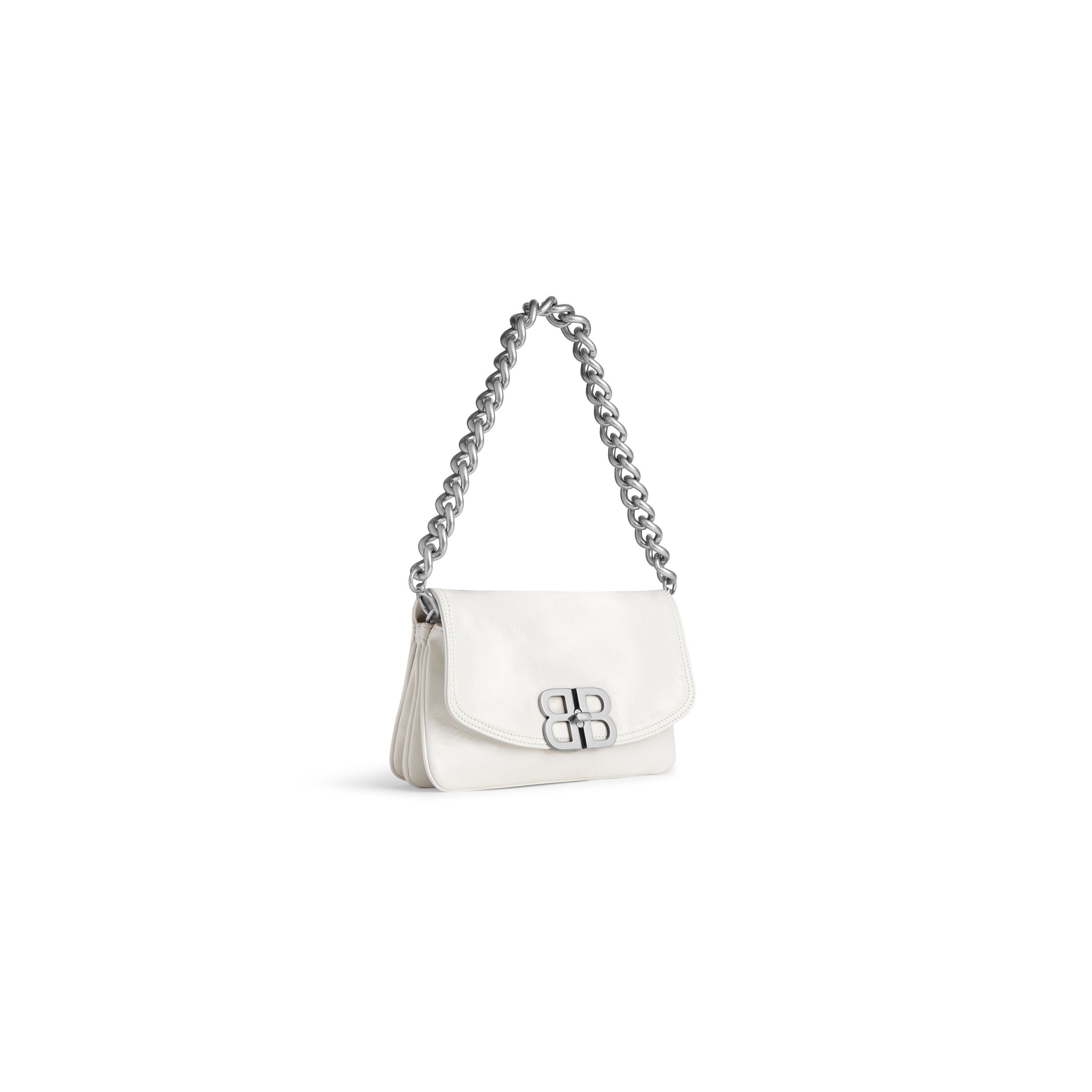 balenciaga Bb Soft Small Flap Bag in Optic White 7485982AAIY9001