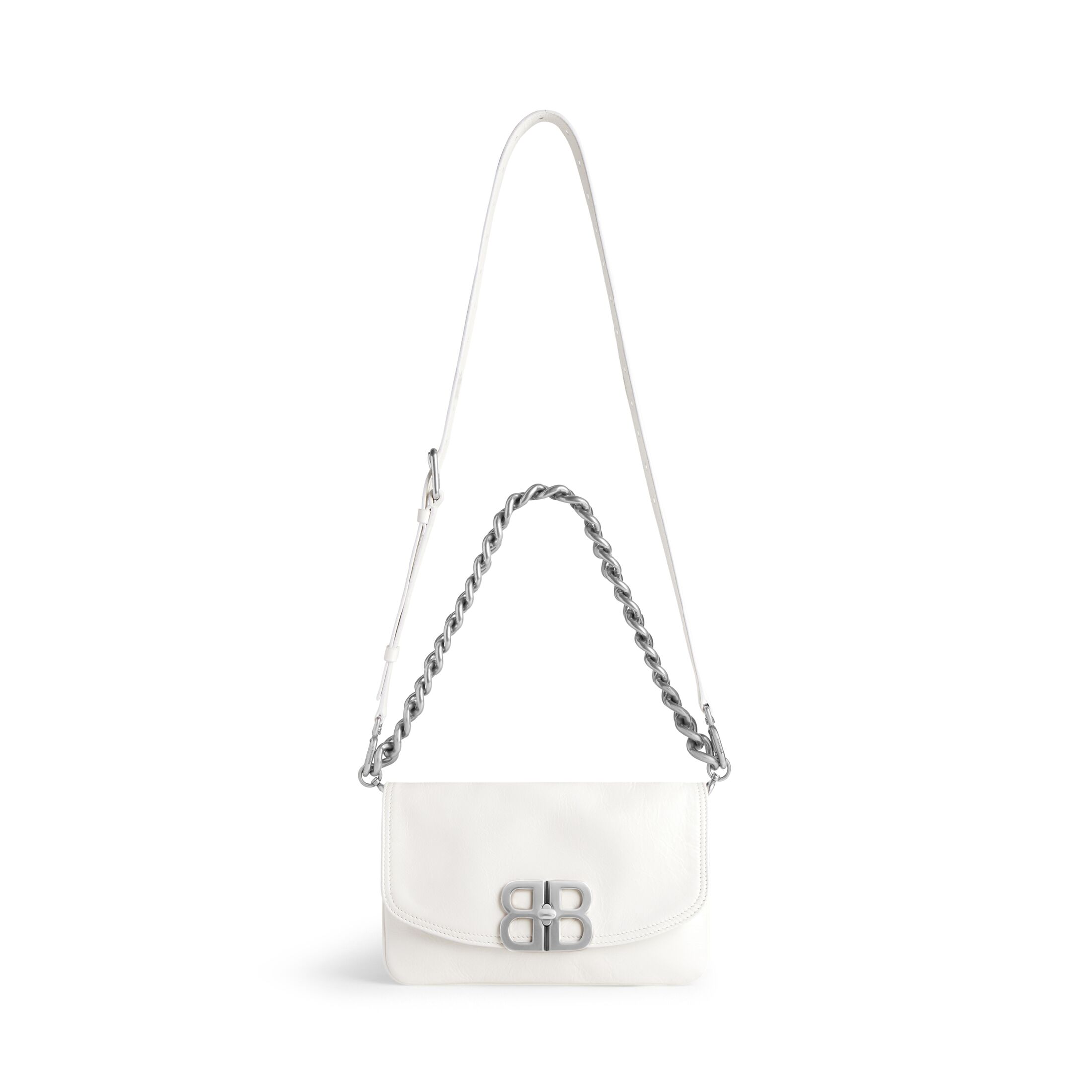 balenciaga Bb Soft Small Flap Bag in Optic White 7485982AAIY9001