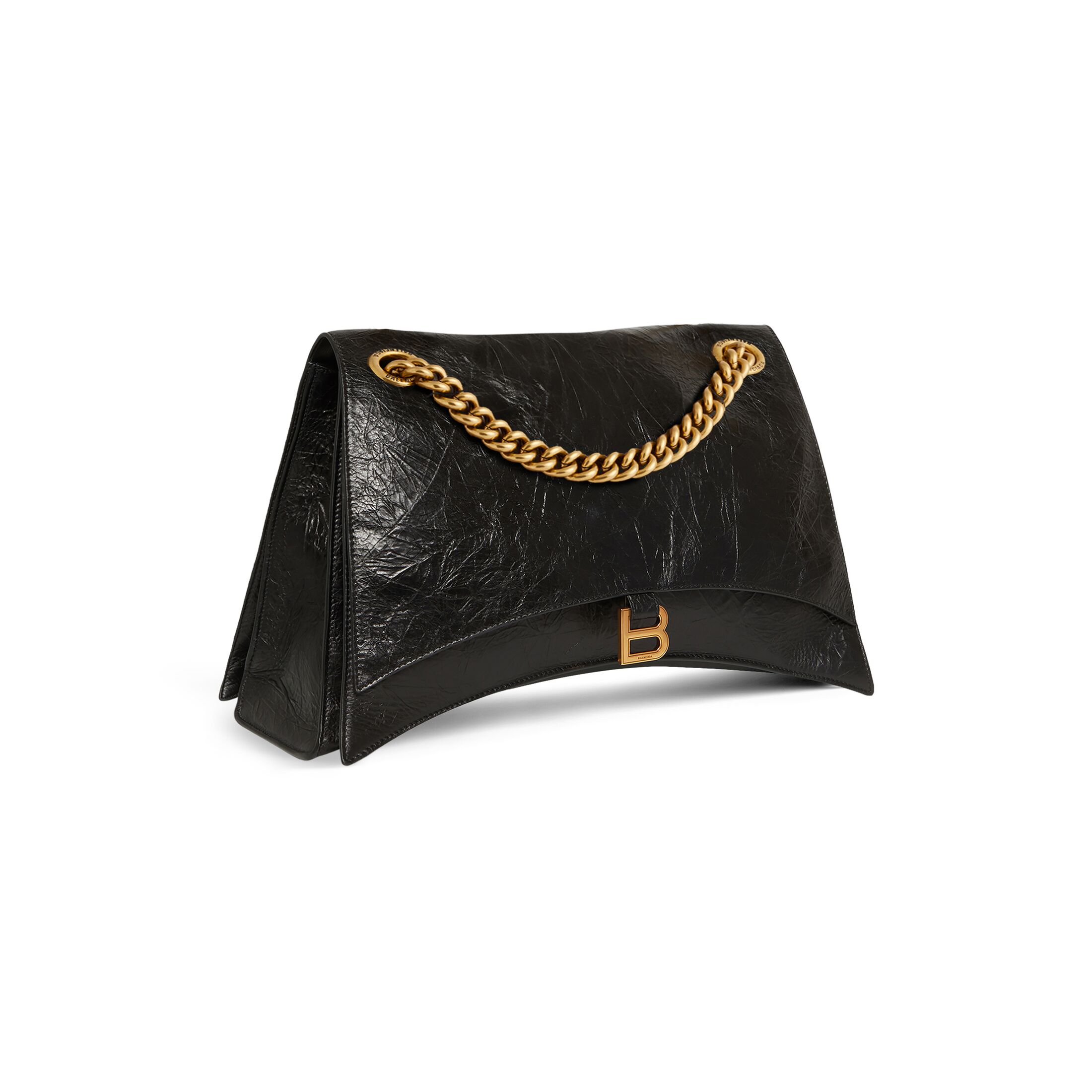 balenciaga Crush Large Chain Bag in Black 716332210IT1000