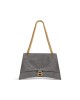 balenciaga Crush Medium Chain Bag in Dark Grey 716393210IT1404