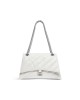 balenciaga Crush Medium Chain Bag Quilted in Optic White 716393210J09001