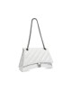 balenciaga Crush Medium Chain Bag Quilted in Optic White 716393210J09001