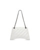 balenciaga Crush Medium Chain Bag Quilted in Optic White 716393210J09001