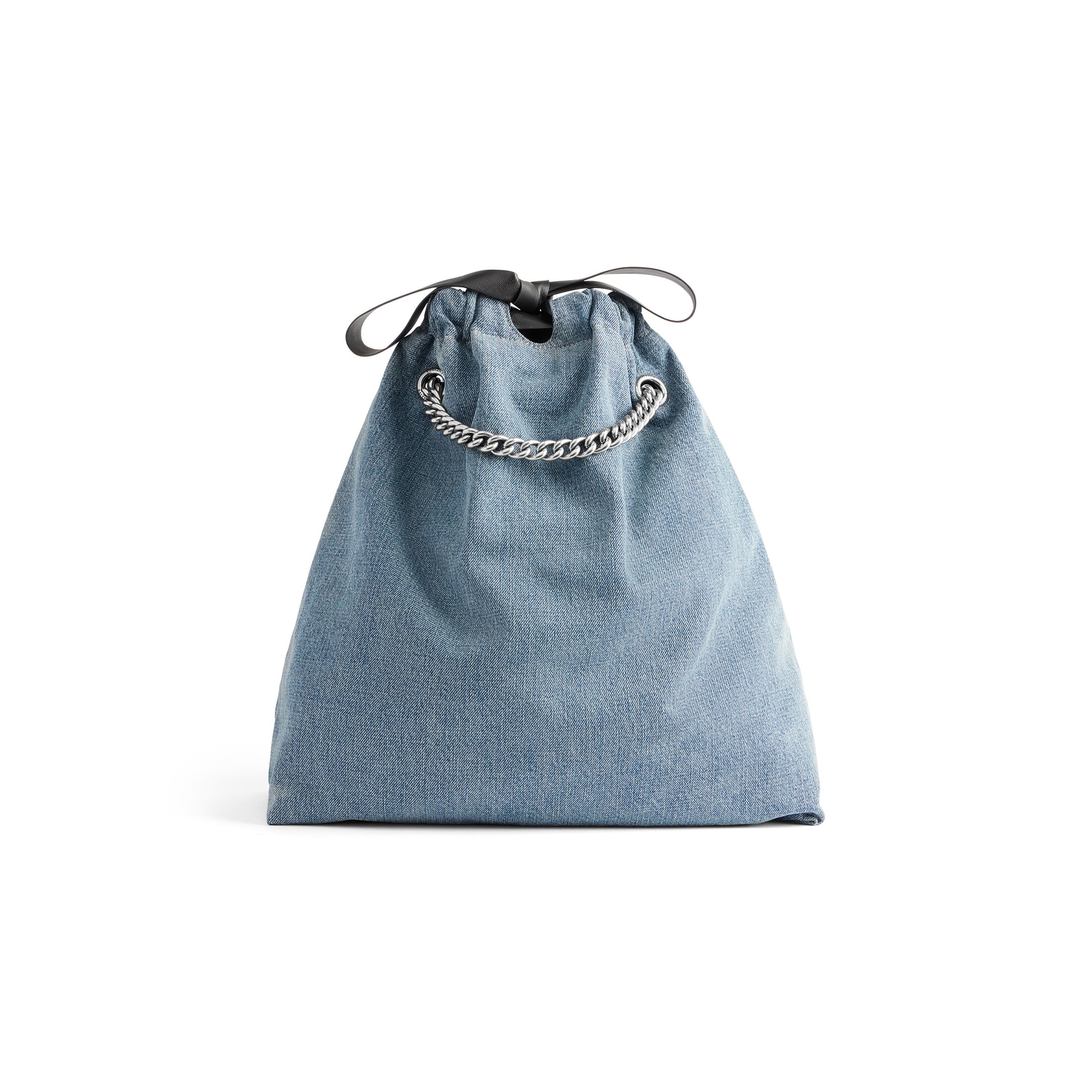 balenciaga Crush Medium Tote Bag Denim in Blue 7429412AAYA4661