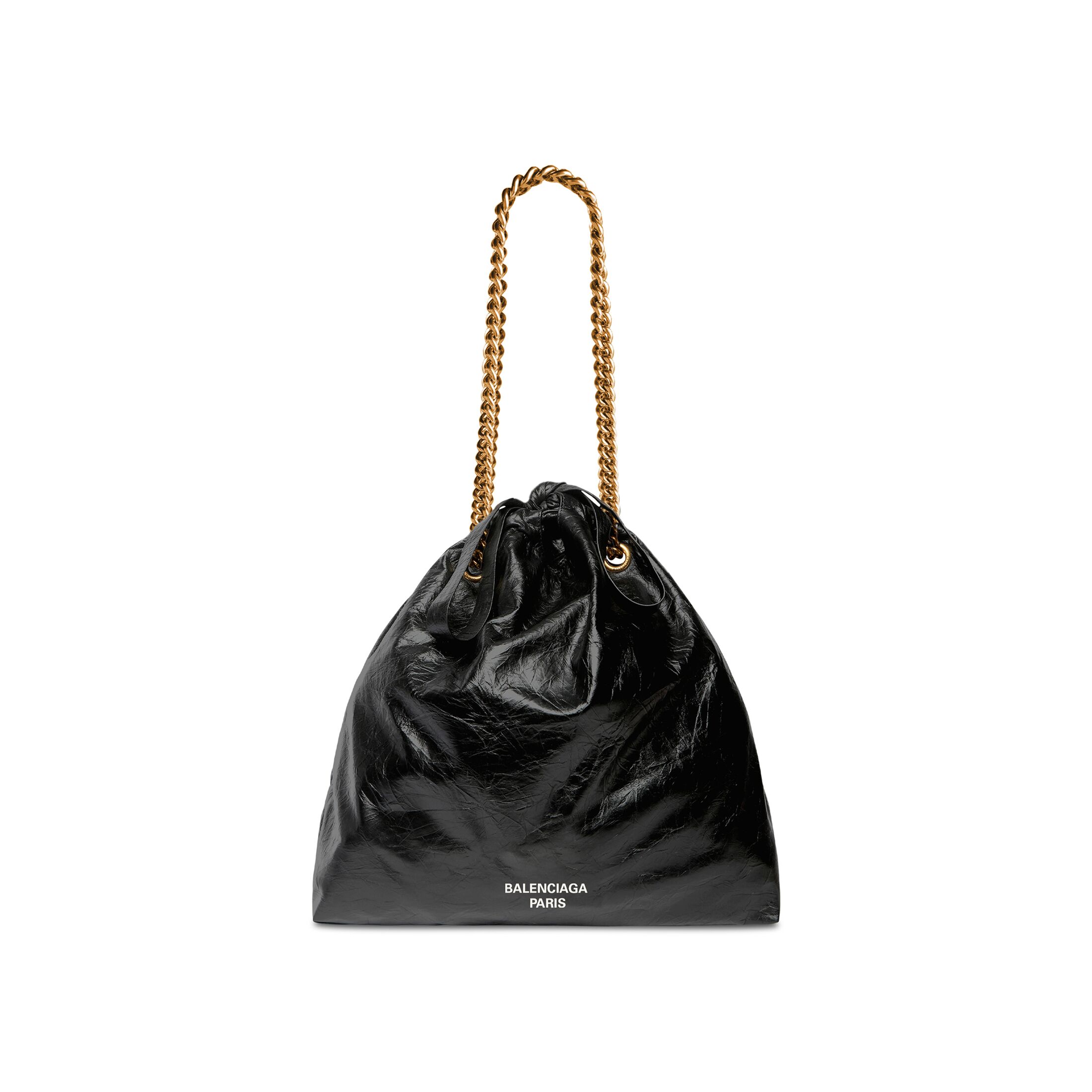 balenciaga Crush Medium Tote Bag in Black 742941210IT1000