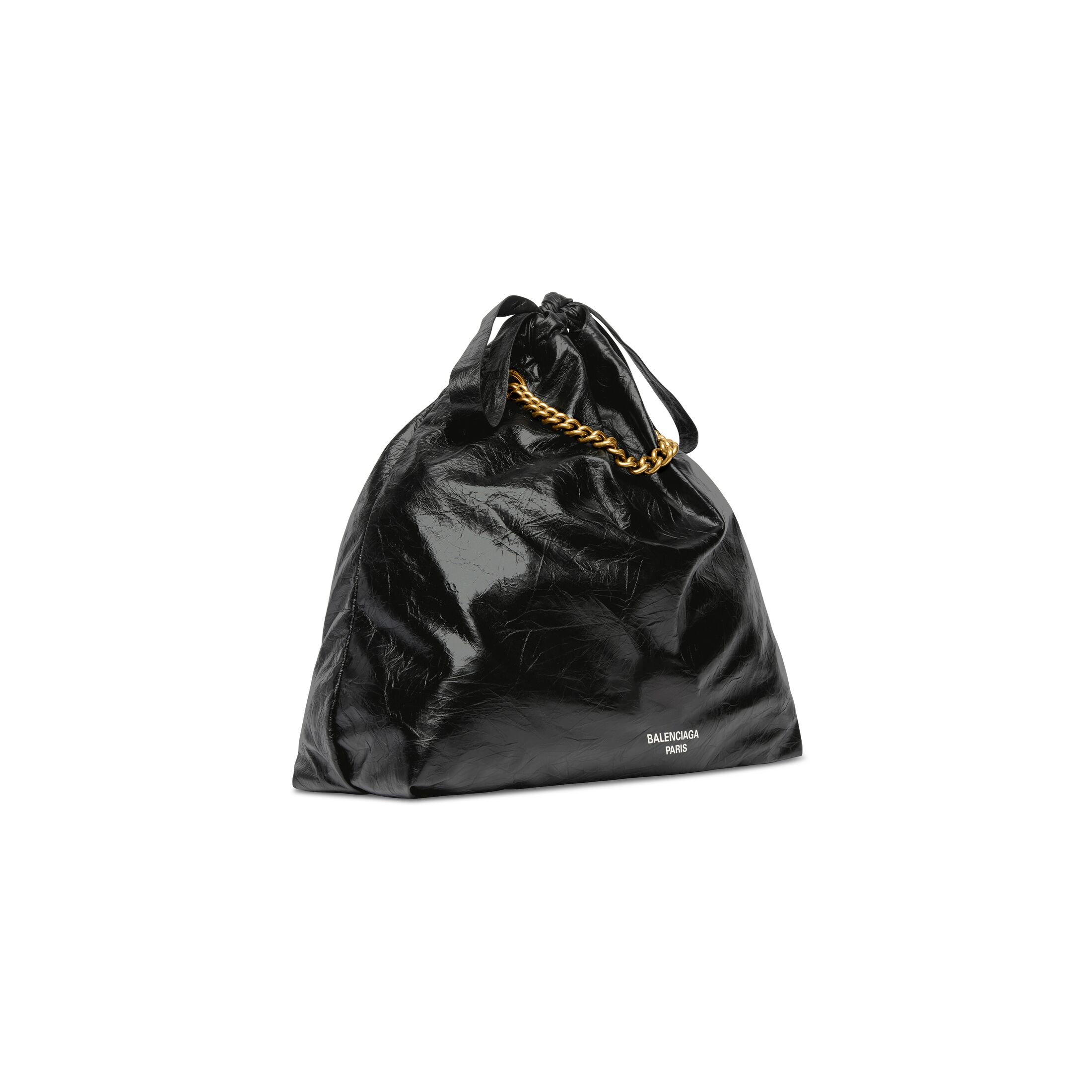 balenciaga Crush Medium Tote Bag in Black 742941210IT1000