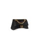 balenciaga Crush Small Chain Bag Crocodile Embossed in Black 716351210IX1000