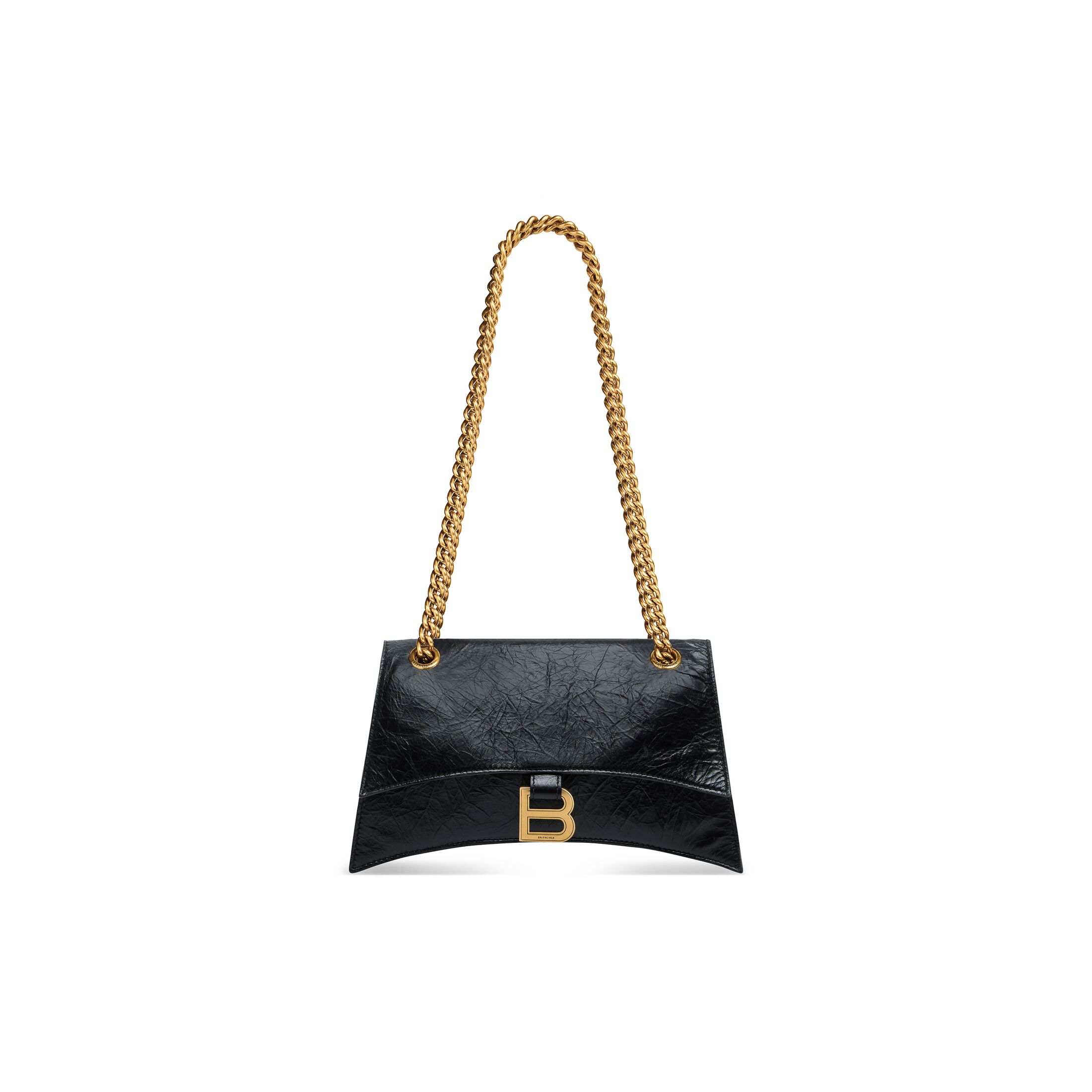 balenciaga Crush Small Chain Bag in Black 716351210IT1000