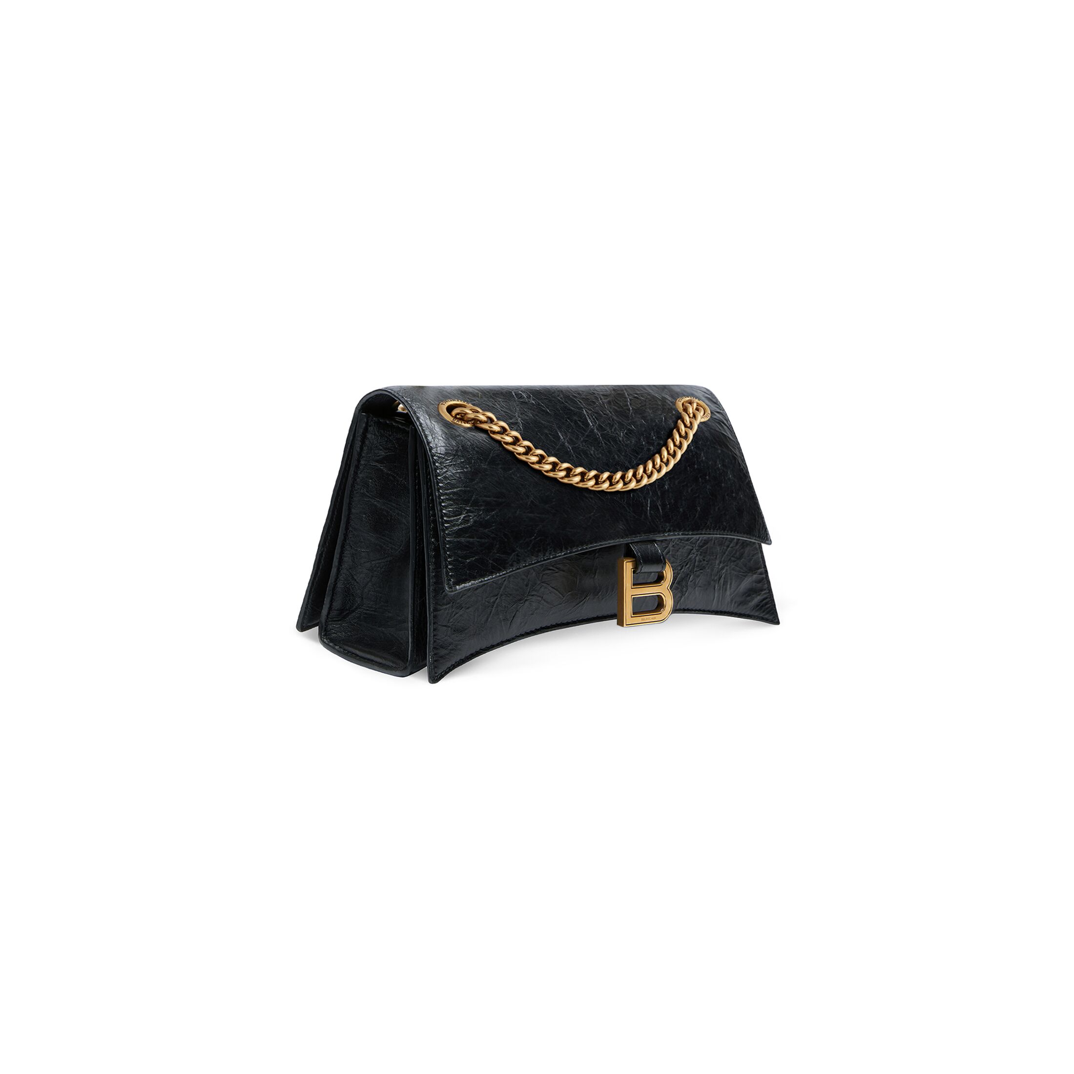 balenciaga Crush Small Chain Bag in Black 716351210IT1000