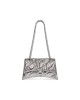 balenciaga Crush Small Chain Bag Metallized Quilted in Silver 716351210IW8110