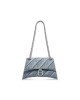 balenciaga Crush Small Chain Bag Quilted Denim in Blue 7163512AAGX4661